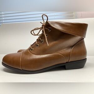 Women’s Ankle Booties, 10W, Brown, Lace Ups, Comfortview Darcie